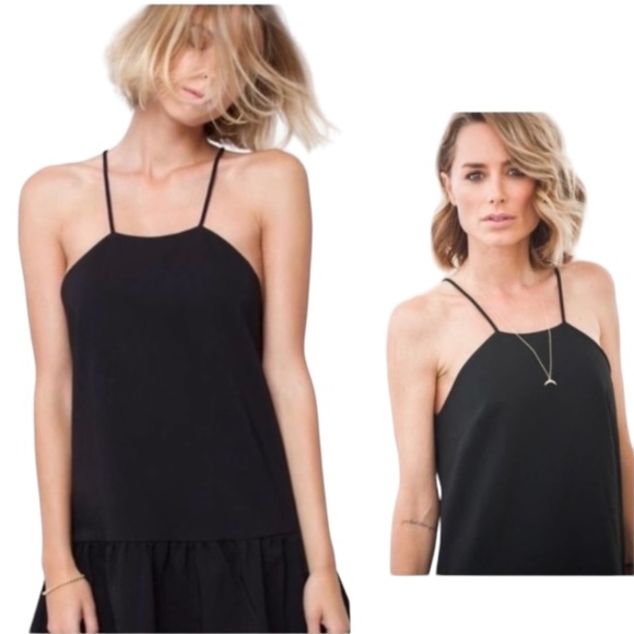 Anine Bing Bree Square Neckline Knee Length Black Dress Size M - Picture 4 of 11